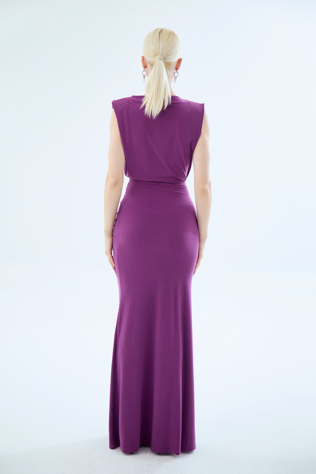 Maxikleid mit Raffungen
