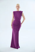 Maxikleid mit Raffungen